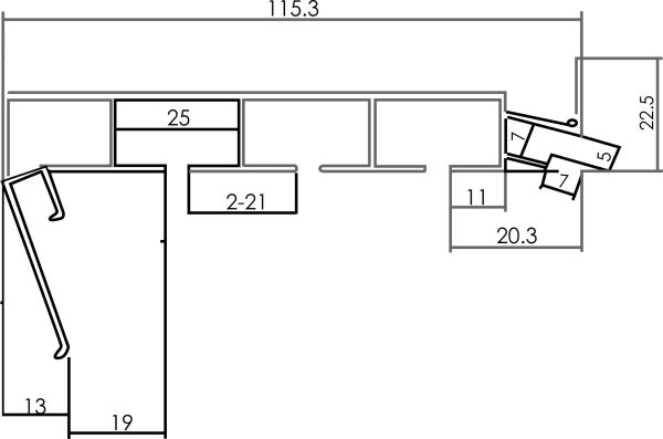 Алюминиевая Гардина Deep G3